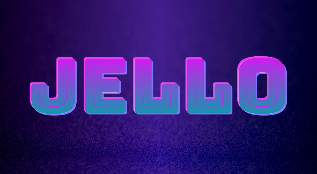 Jello text in Bungee Spice Color Font